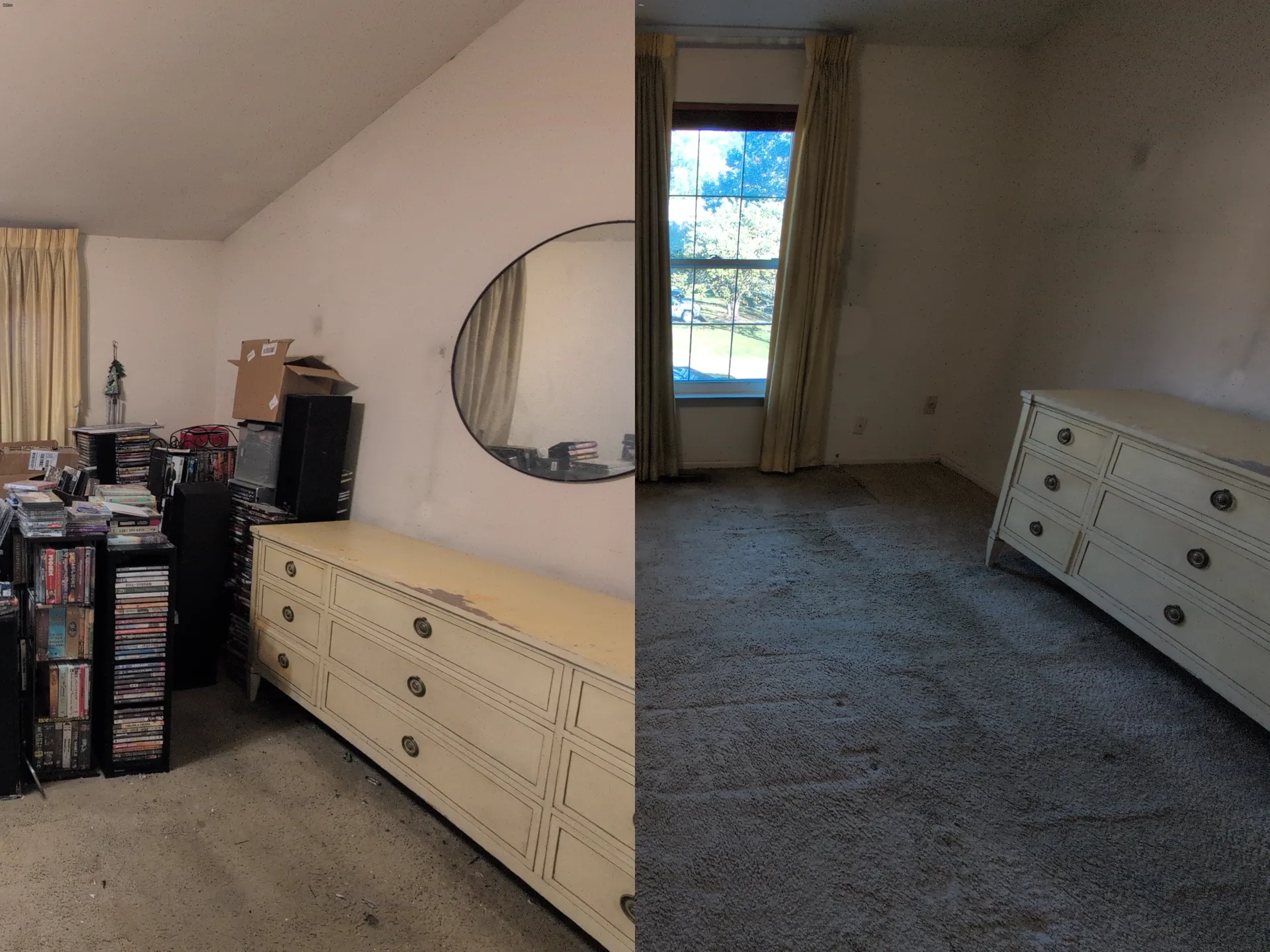 Hoarding cleanup before and after transformation in Howard County Maryland