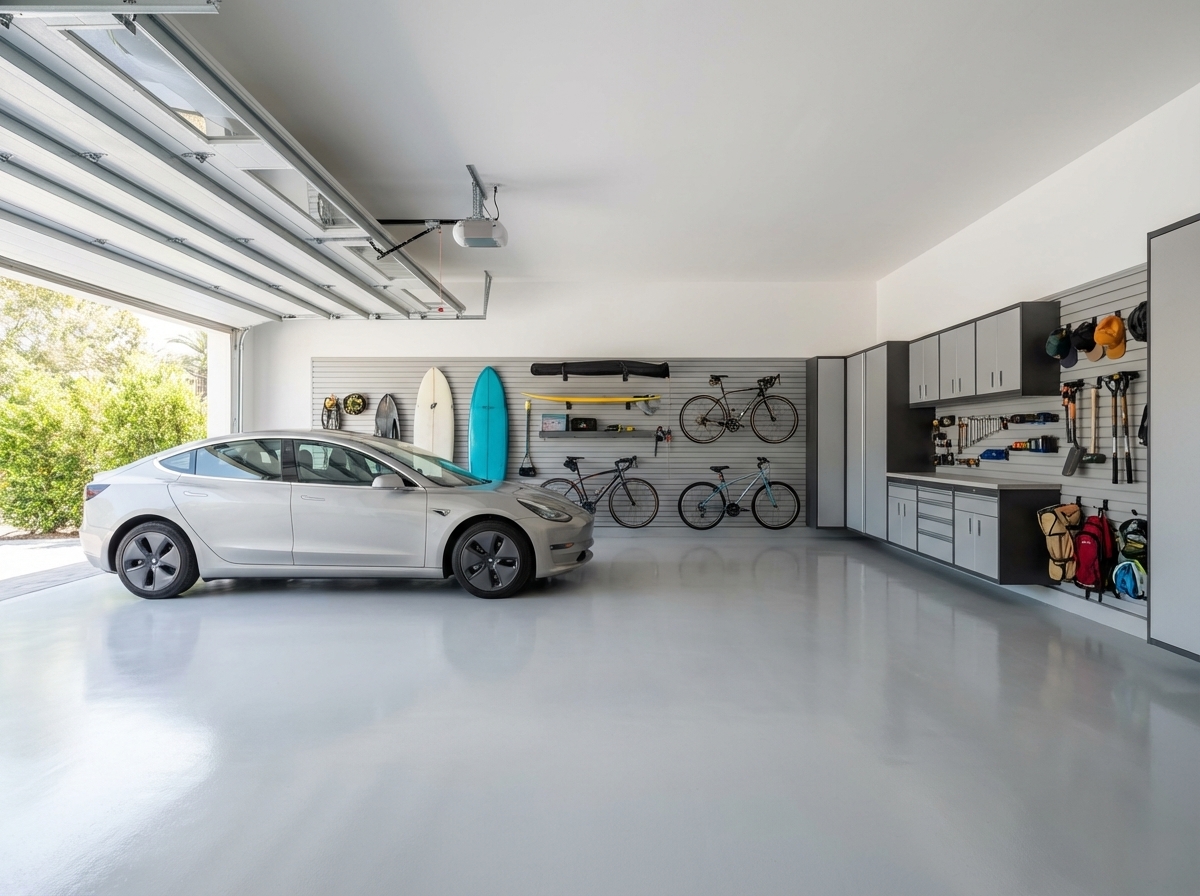 Perfectly Organized and Decluttered Home Garage