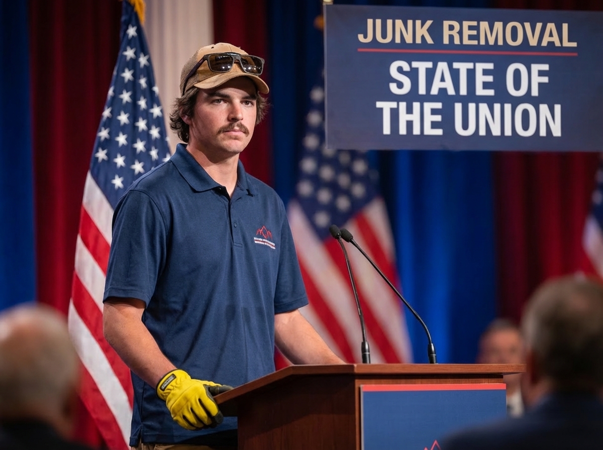 Sawyer Bauman delivering the Junk Removal State of the Union