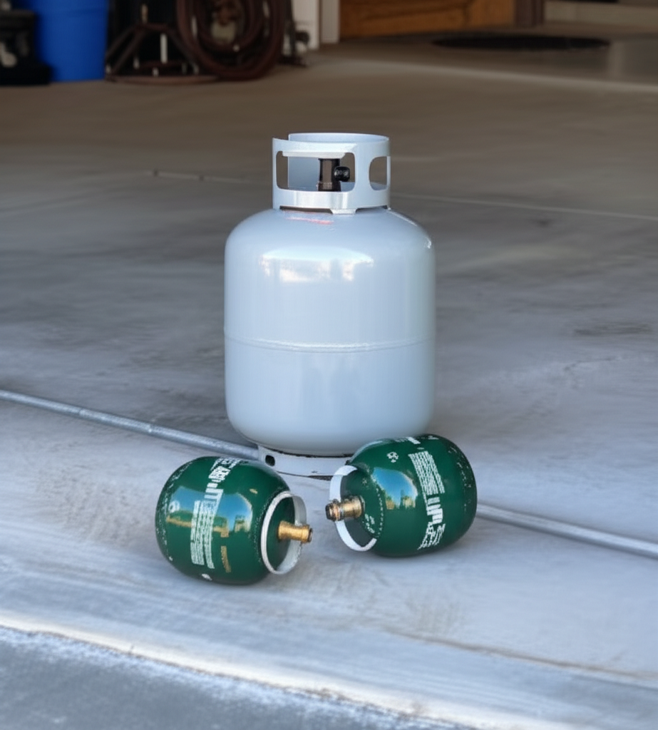 Propane tanks including grill tank and camping cylinders